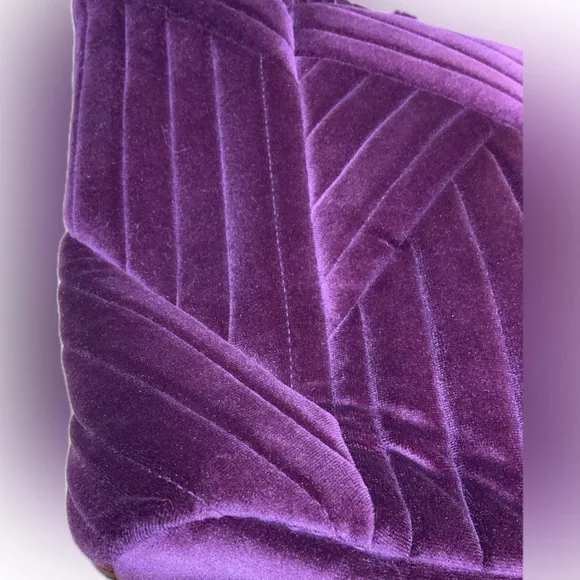 Vera Bradley Quilted Velour Tote Shoulder Handbag Burgundy EUC - Picture 9 of 13